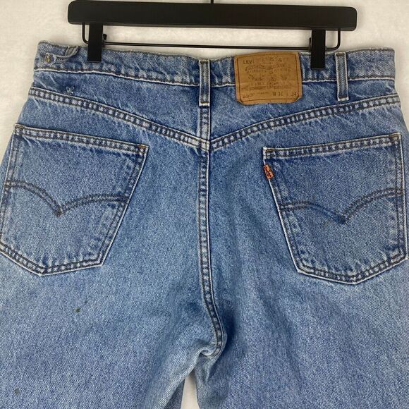 Vintage 90s Levis 550 Jeans Mens Size 36x34 Straight Leg Relaxed Fit Orange Tab - Picture 4 of 16